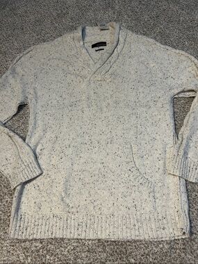 NWT The Buckle Women's V-Neck Speckled Ivory Pullover Sweater